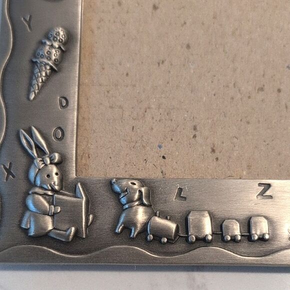 Malden Silver ABC Animal Toy Accent Child Picture Frame Baby Photo Nursery - Picture 3 of 10
